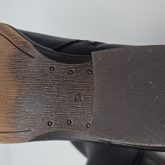 Sam Edelman Petal Black Leather Zip Side Bootjes Size 8.5 - Picture 6 of 7